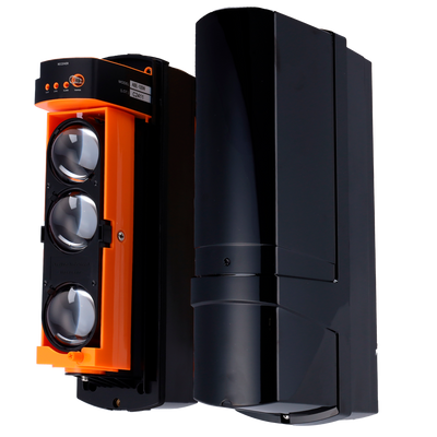 Rilevatore di barriera a infrarossi - Compatibile con Transmitter o DoorProtect Ajax - Wireless | 3 fasci - Distanza max. di rilevamento 100 / 300 m - Doppio Tamper | Uscita allarme - Alimentazione a batterie