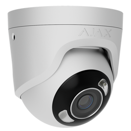 Cámara IP Turret 8 Megapixel Ajax - 1/2.7&quot; Progressive Scan CMOS - Lente 2.8 mm | Ranura MicroSD hasta 256GB - IR 50m | Luz Blanca 50 m | PoE 802.3at - Con Inteligencia Artificial - Color blanco