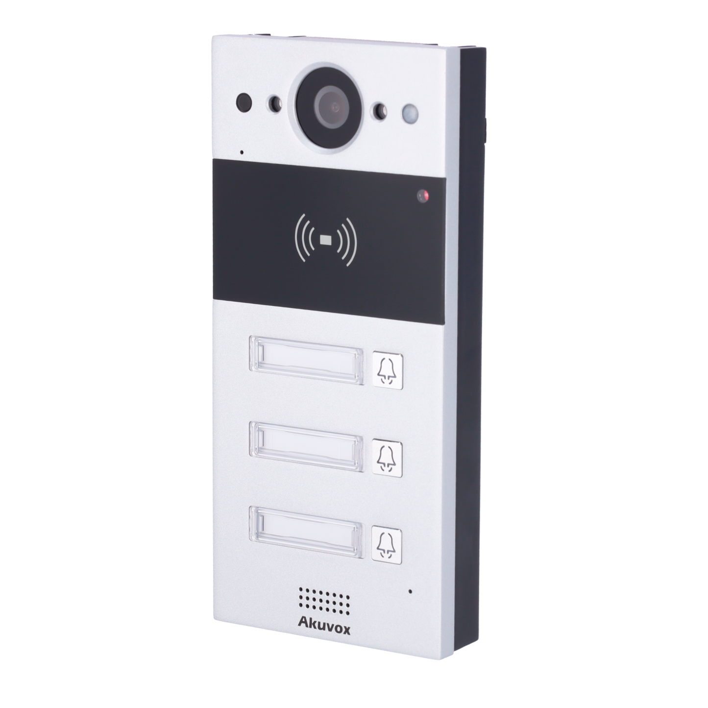 Videocitofono IP da parete - Telecamera 2 Mp | Audio bidirezionale - Apertura tramite scheda EM/MF e NFC | 2 relè - 3 appartamenti | PoE