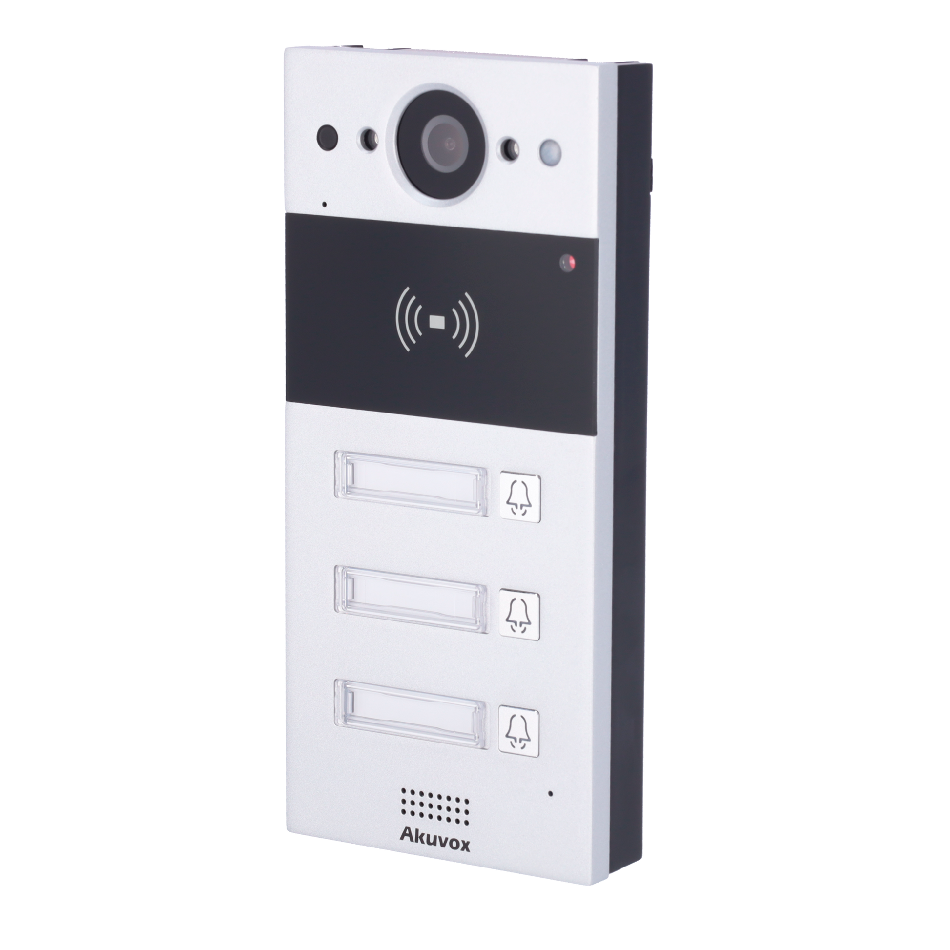 Videocitofono IP da parete - Telecamera 2 Mp | Audio bidirezionale - Apertura tramite scheda EM/MF e NFC | 2 relè - 3 appartamenti | PoE