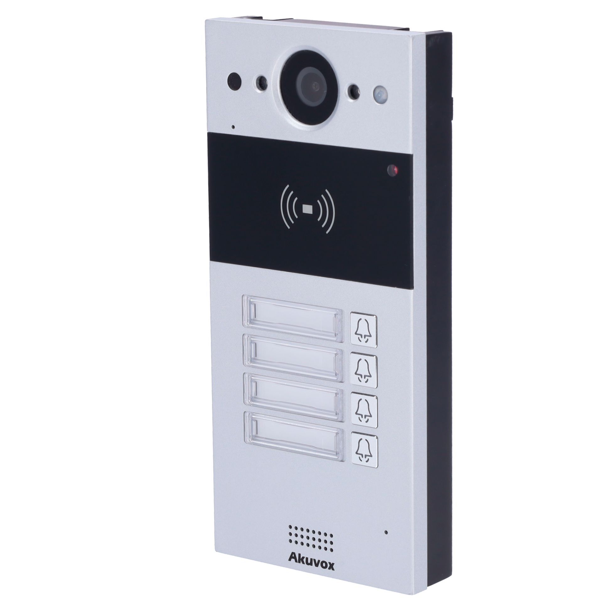 Videocitofono IP da parete - Telecamera 2 Mp | Audio bidirezionale - Apertura tramite scheda EM/MF e NFC | 2 relè - 4 appartamenti | PoE
