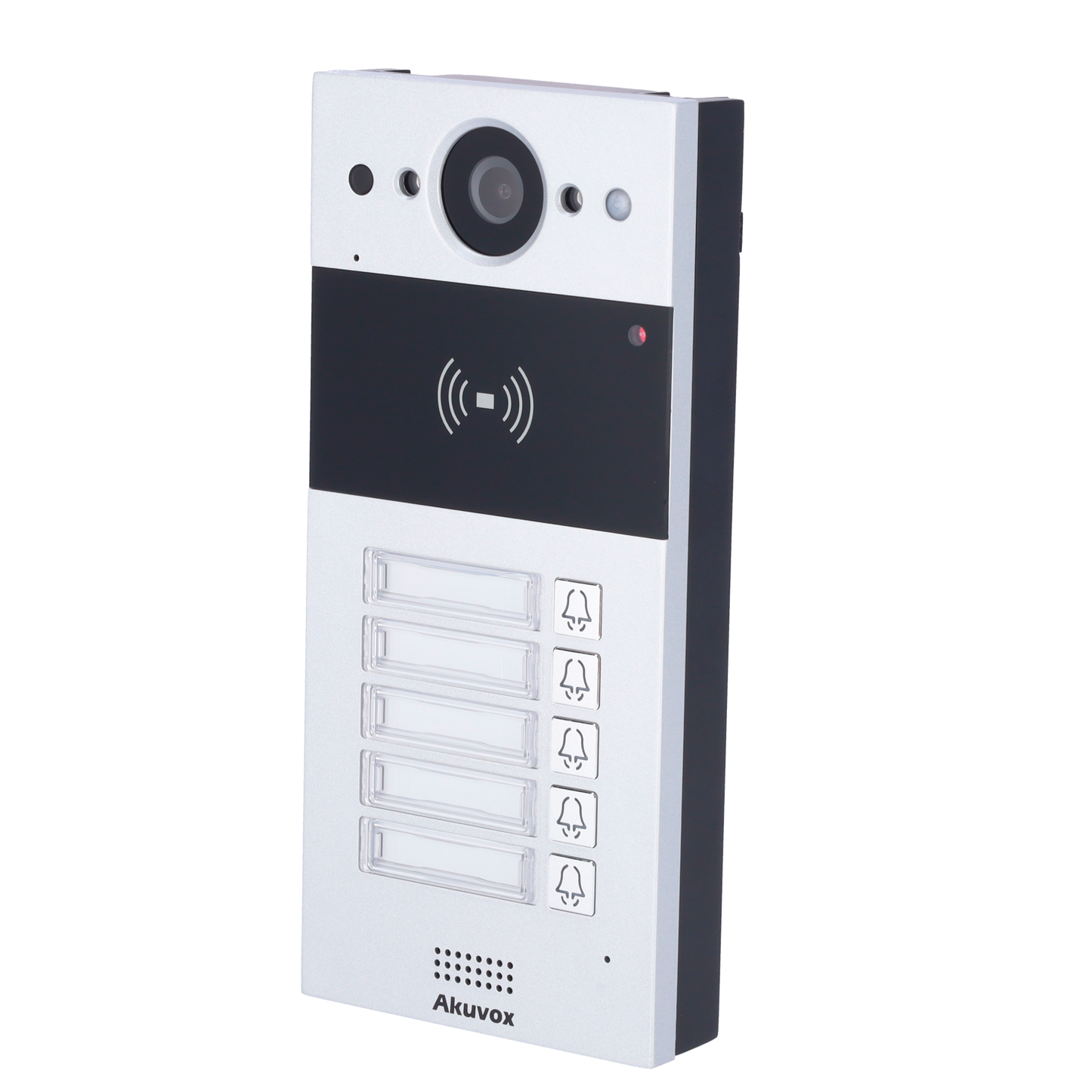 Videocitofono IP da parete - Telecamera 2 Mp | Audio bidirezionale - Apertura tramite schede EM/MF e NFC | 2 relè - 5 appartamenti | PoE