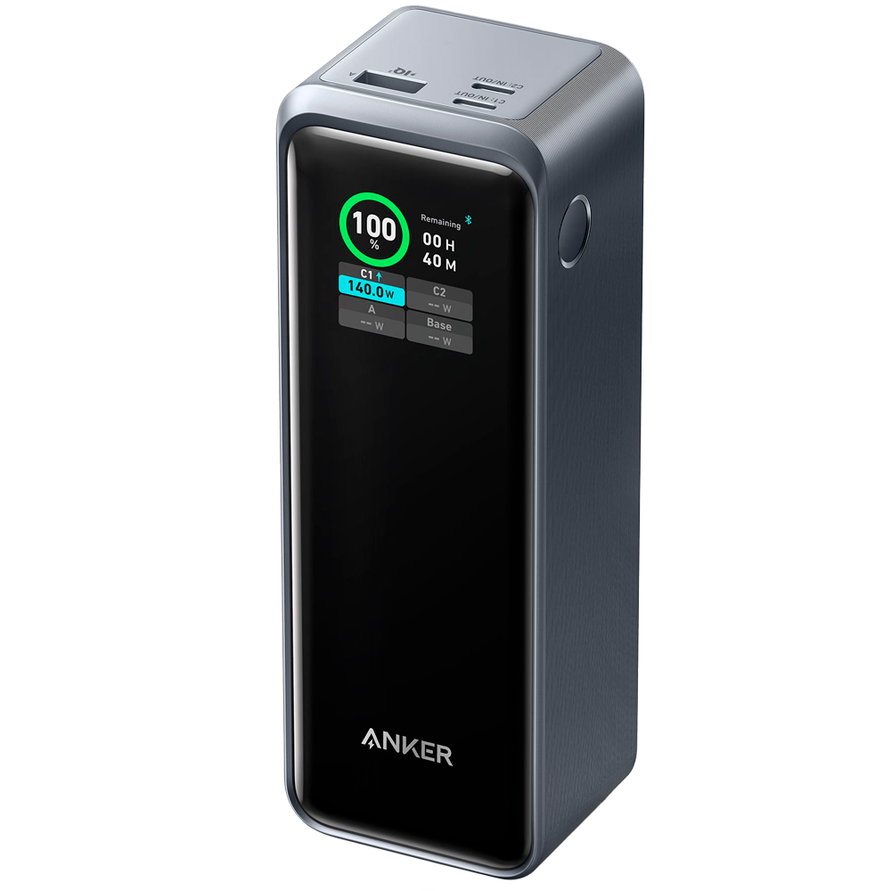 Anker Power Bank con display LCD - Capacità 27650mAh  - Ingressi 2x USB-C - Uscite 2x USB-C