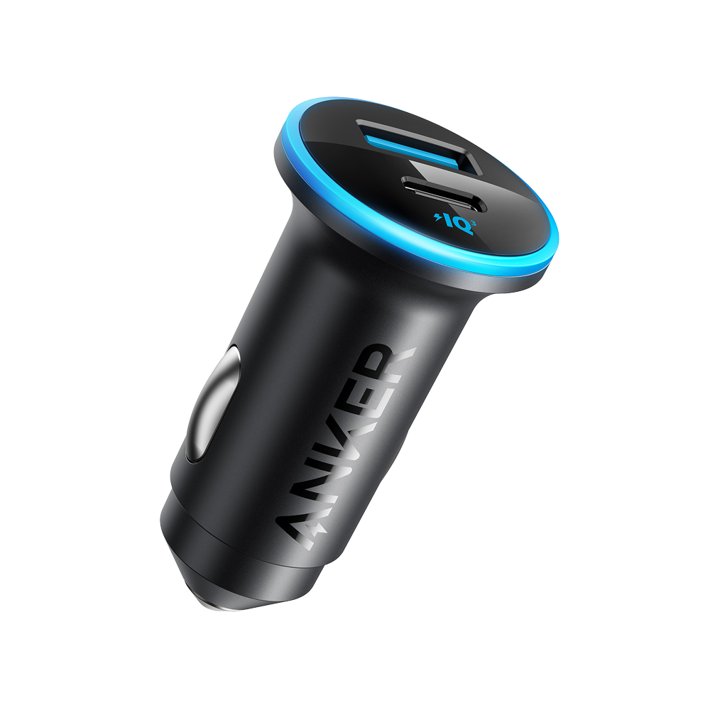 Anker - Accendisigari per auto - Potenza 52.5W - Ricarica rapida 30W | Tecnologia PowerIQ 3.0 - Uscite USB-C