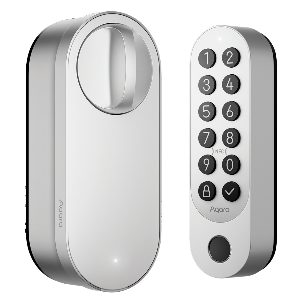 Aqara Serratura Smart U200 Argento - Matter over Thread / Bluetooth &amp; NFC  - Richiede  AQARA HUB M3 - Password temporanea / Apertura da remoto - Batteria ricaricabile / Tastiera  - Supporta Apple Homekit