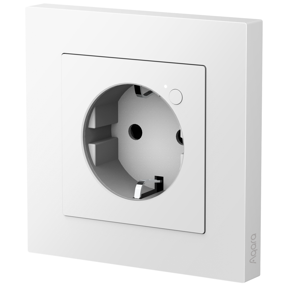 Aqara Presa da parete H2 - Zigbee 3.0 - Matter over Zigbee - Protezione da alta tensione - Monitoraggio del consumo / Timer - Supporta Apple Homekit