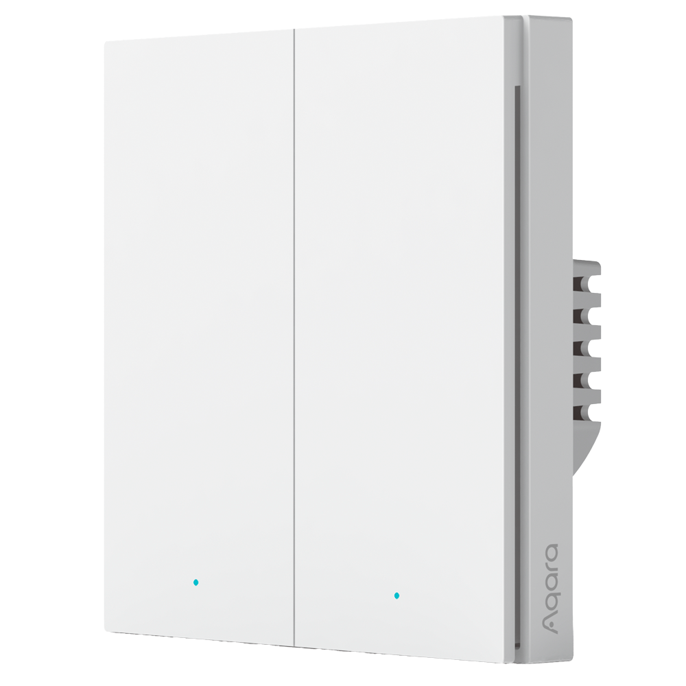 Aqara Interruttore Smart da parete H1 - Zigbee 3.0  - Richiede AQARA HUB - Senza neutro / Protezione dall'alta tensione - Compatibile con box da parete rotondi - Supporta Apple Homekit