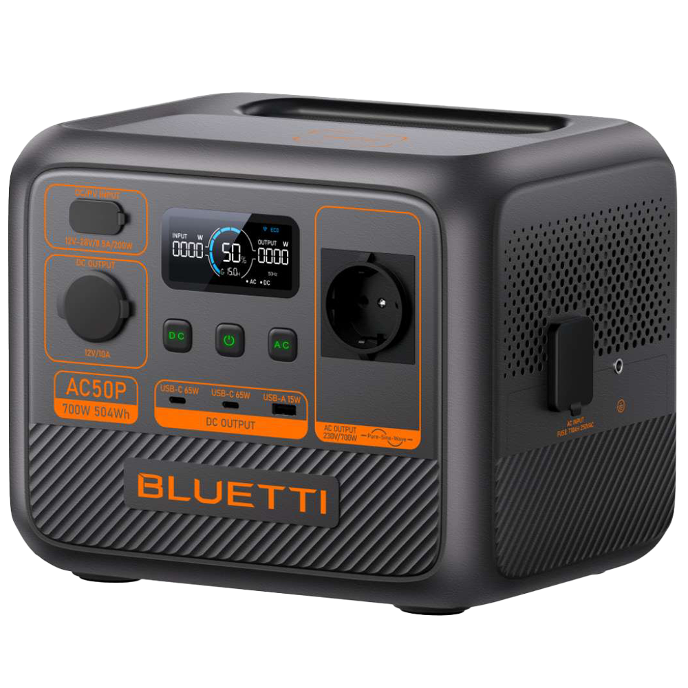 Batteria portatile Bluetti - Grande capacità 504Wh (18Ah) - Potenza di picco 1200W - Uscite e modalità di ricarica multiple - 3000 cicli di vita | Funzione UPS | IP65 - Display LCD | Controllo tramite APP