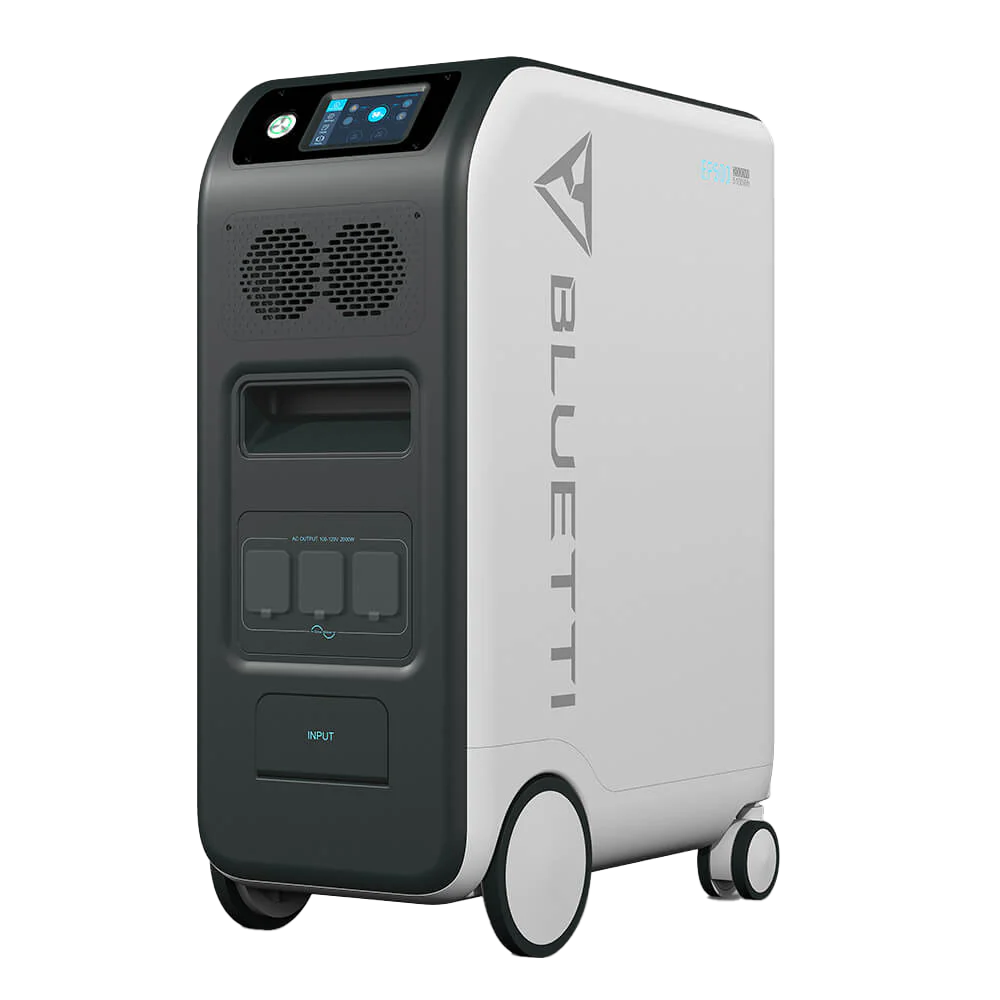 Power Station portatile Bluetti - Grande capacità 5120Wh (100Ah) - Potenza in uscita 3000W max - Uscite e modalità di ricarica multiple - 6000 cicli di vita  - Touch Screen | Controllo tramite APP