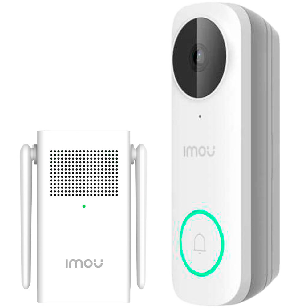 Doorbell WiFi Imou 5 Megapixel 3K - Alimentazione AC / DC - Lente 2.0mm / IR 5m - Rilevamento PIR di persone - Audio bidirezionale / Suoneria - App Imou Life