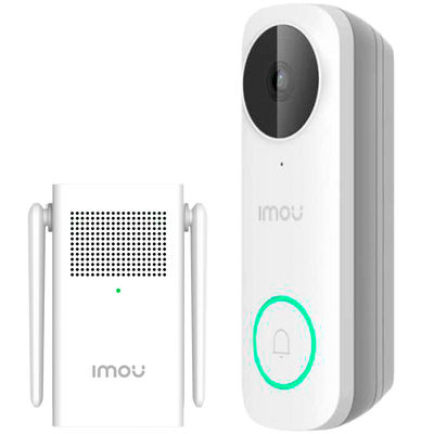 Doorbell WiFi Imou 5 Megapixel 3K - Alimentazione AC / DC - Lente 2.0mm / IR 5m - Rilevamento PIR di persone - Audio bidirezionale / Suoneria - App Imou Life