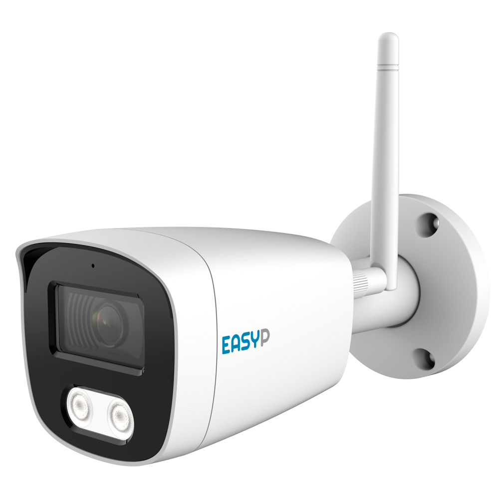 Cámara Bullet IP AI EASY-P - 4MP | Lente 2.8 mm - IR 30 m | Mic  - Instalación Plug &amp; Play - Soporta UMD y Motion Detect 2.0 - IP67 | Wifi6 | P2P | Metal