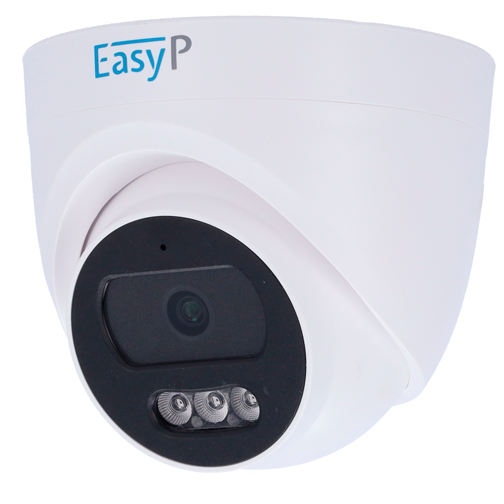 Telecamera Turret IP EASY-P - 2MP | Ottica 2.8 mm - IR 25 m | Microfono - Installazione Plug &amp; Play - Supporta UMD e Motion Detect 2.0 - PoE | P2P