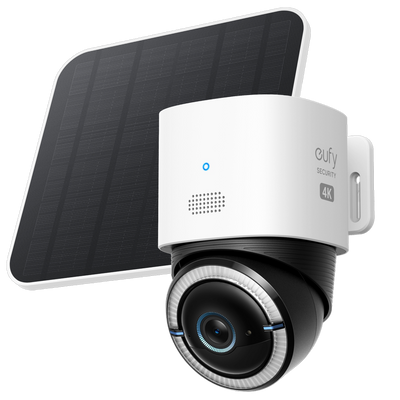 Telecamera 4G LTE / Wifi Eufy by Anker - 4K | Full Night color | IR 10m | LED bianco  - Batteria 9400 mAH | Pannello solare 5W - Scheda MicroSD 32GB inclusa - Rilevamento PIR | IA Persone e Veicoli - Adatto per esterni IP65