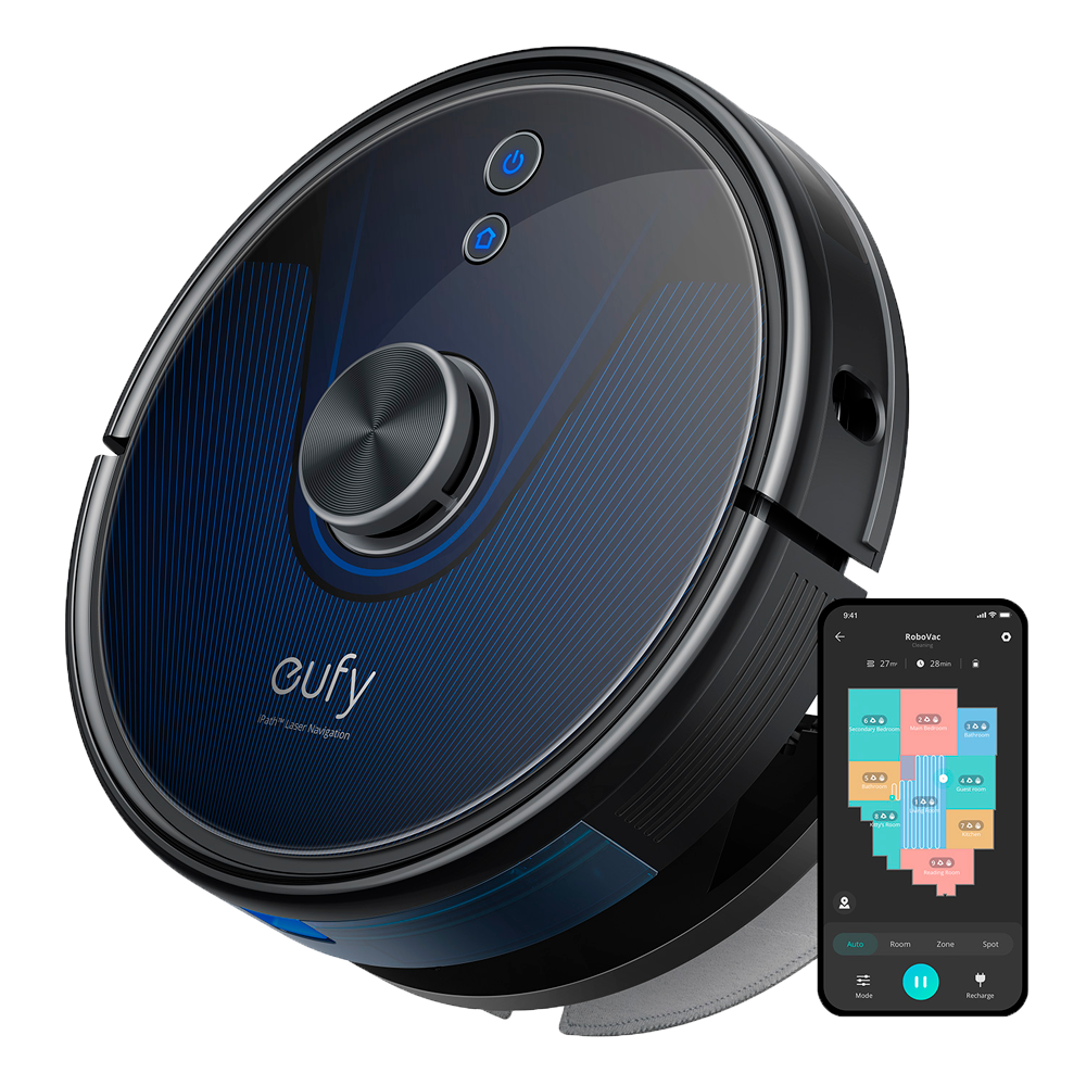 Robot Aspirapolvere Eufy by Anker - Potenza massima di 3200 Pa - Capacità del serbatoio 330 ml Polvere
