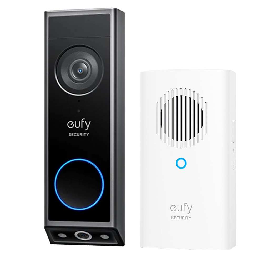 Kit Campanello Wifi con telecamera a doppia ottica Eufy by Anker - Risoluzione 2K - Rilevamento dei pacchi e riconoscimento facciale  - Autonomia della batteria fino a 120 giorni - Storage integrato 16 GB   - Adatto per esterni IP65