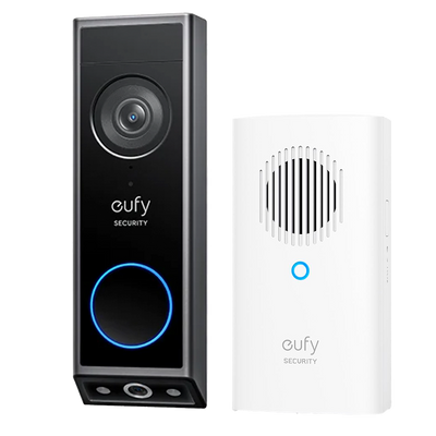 Kit Campanello Wifi con telecamera a doppia ottica Eufy by Anker - Risoluzione 2K - Rilevamento dei pacchi e riconoscimento facciale  - Autonomia della batteria fino a 120 giorni - Storage integrato 16 GB   - Adatto per esterni IP65
