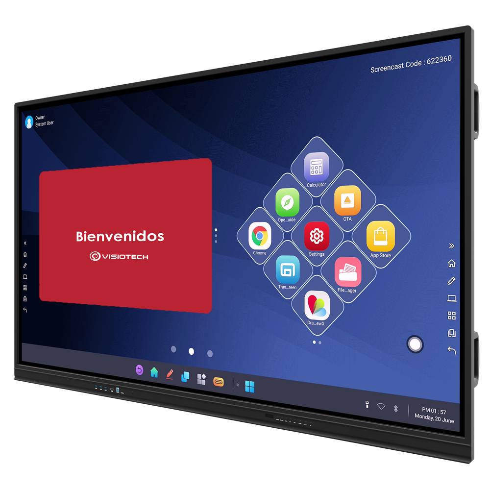 Schermo interattivo IBOARD 65'' 4K - Risoluzione 3840x2160 - Ingressi HDMI