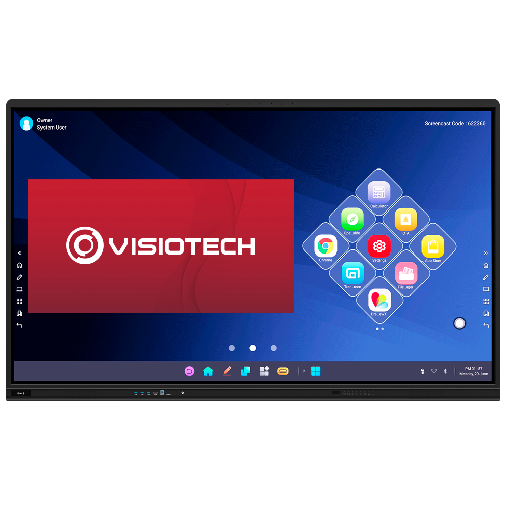 Schermo interattivo IBOARD 86'' 4K - Risoluzione 3840x2160 - Ingressi HDMI