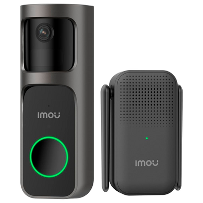 Doorbell WiFi a batteria Imou 3 Megapixel 2K - Batteria 5000 mAh - Lente 2.3mm / IR 5m - Rilevamento PIR di persone - Audio bidirezionale / Suoneria - App Imou Life