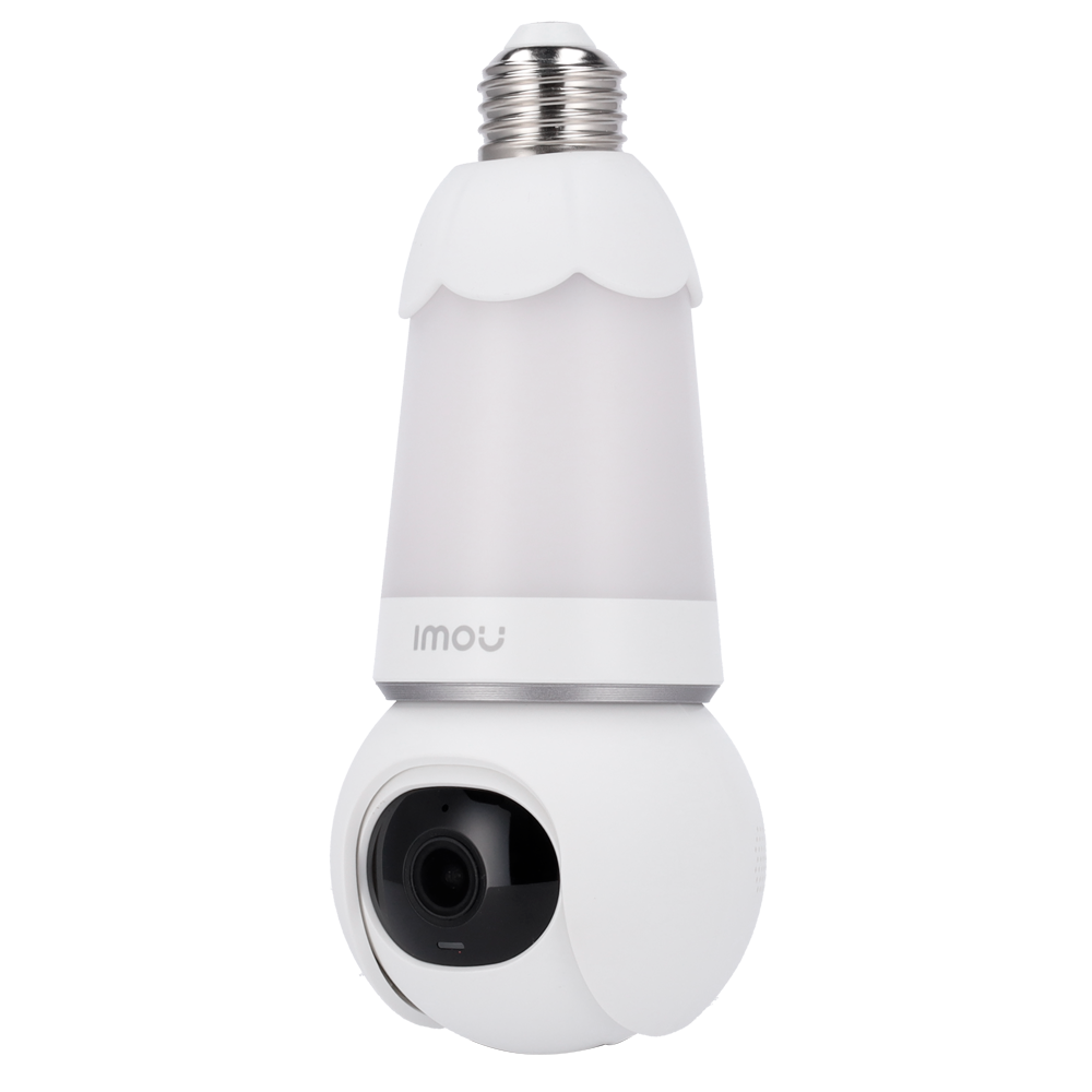 Telecamera Lampadina E27 Wifi Imou 3 MP  - Color Night Vision / Flash deterrente - Lente 2.8 mm / IR 25 m - Rilevamento di persone + Veicoli - Audio bidirezionale - Adatto per esterni IP66