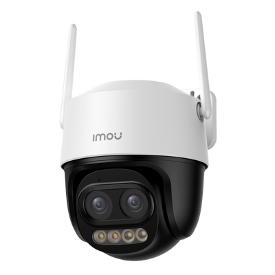 Telecamera a doppia ottica Wifi Imou da 5 Megapixel - Movimento e Autotracking - Ottica 2.8 mm &amp; 12 mm / IR 56m / Led bianco - Rilevamento di persone e veicoli - Audio Bidirezionale / Sirena - Adatto per esterni IP66