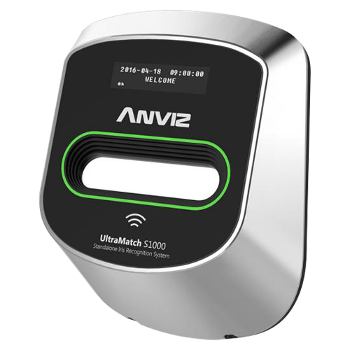 Lettore biometrico autonomo ANVIZ - Iride e scheda EM RFID - 150 registrazioni / 50000 registri - TCP/IP