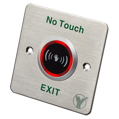 Pulsante di apertura contactless - Sensore infrarosso con LED indicatore - Testato 100.000 usi - NO/NC/COM | Montaggio a incasso o in superficie - Rango di rilevamento 4-12 cm - Realizzato in acciaio inox