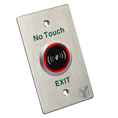 Pulsante di apertura contactless - Sensore infrarosso con LED indicatore - Testato 1.000.000 usi - NO/NC/COM | Montaggio a incasso o in superficie - Rango di rilevamento 4-12 cm - Realizzato in acciaio inox
