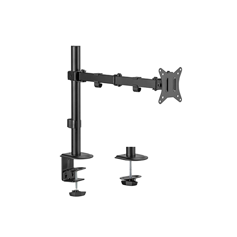 Supporto a braccio per monitor - Installazione a tavolo - Carico massimo 9Kg - Inclinazione -45º +45º - VESA 75x75 - VESA 100x100mm