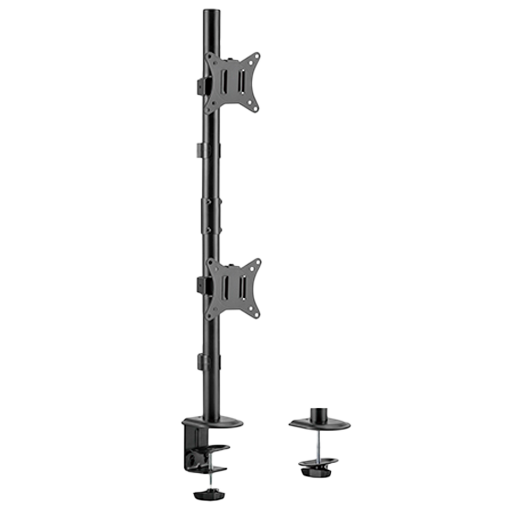 Palo per monitor - Installazione a tavolo - Carico massimo 9Kg - Inclinazione -45º +45º - VESA 75x75 - VESA 100x100mm