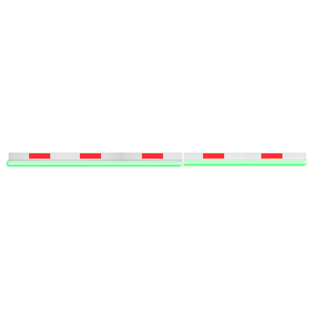 Braccio della barriera di parcheggio - Compatibile con PB-PARKBARRIER PRO e ULTRA - Braccio rettilineo telescopico fino a 6 m - In alluminio - LED di stato | Costa di sicurezza in gomma - Facile installazione
