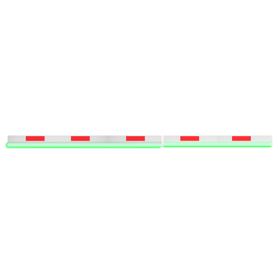Braccio della barriera di parcheggio - Compatibile con PB-PARKBARRIER PRO e ULTRA - Braccio rettilineo telescopico fino a 6 m - In alluminio - LED di stato | Costa di sicurezza in gomma - Facile installazione