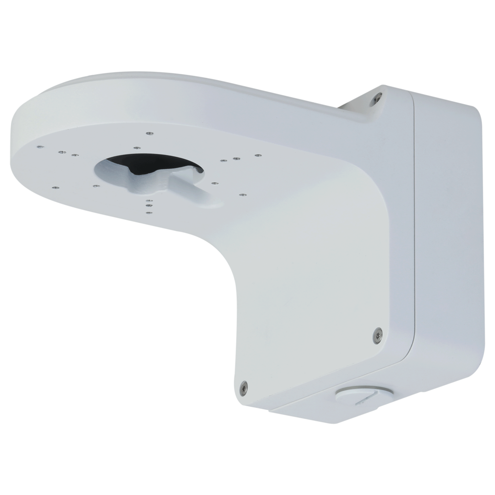 Staffa a parete
 - Per telecamere dome
 - Adatto per esterni
 - Carico massimo 3 kg - Passacavo - Colore bianco