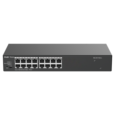 Reyee Switch da Tavolo - Alloggiamento in Metallo - Montaggio su rack - 16 porte RJ45 - Velocità 10/100/1000 Mbps - Plug and Play - Tecnologia a risparmio energetico