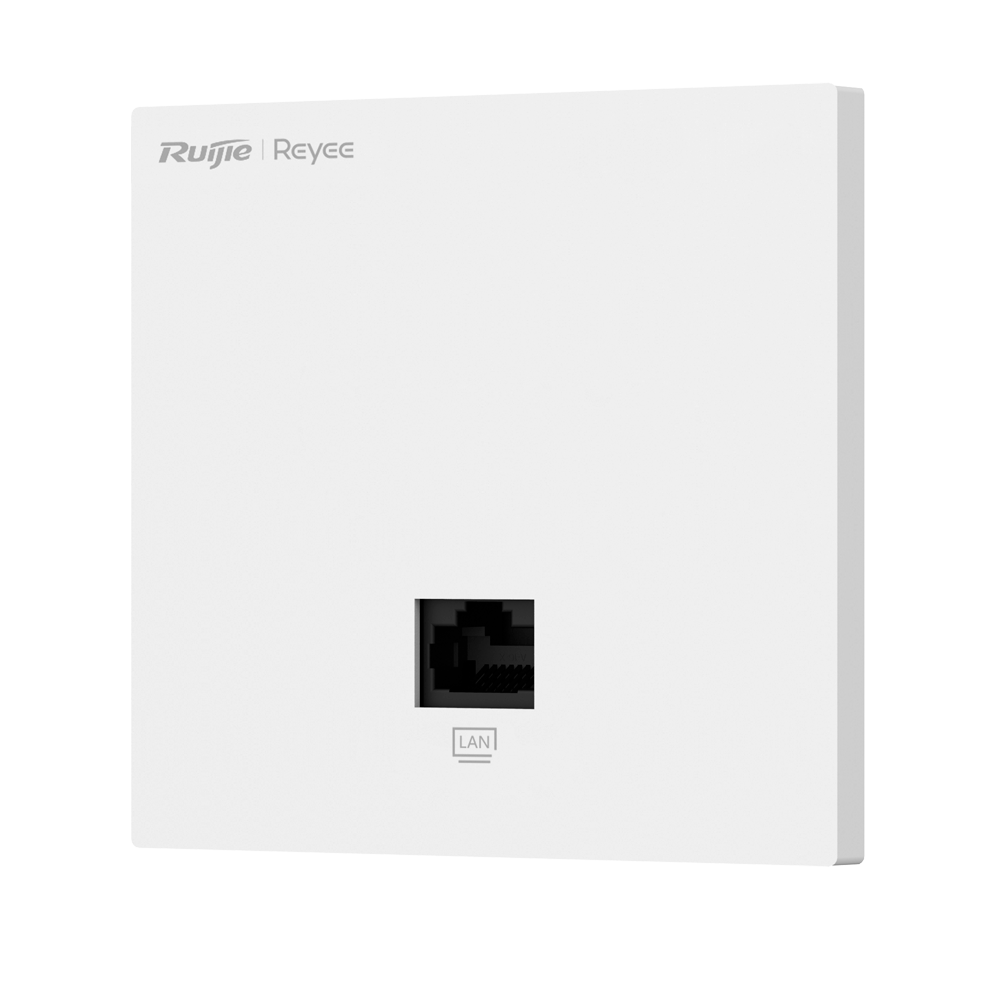Reyee - AP Wi-Fi Omnidirezionale a Parete 5 - Supporta 802.11 b/g/n/ac Wave 1 e 2 2.4GHz e 5GHz - Velocità di trasmissione fino a 1267 Mbps - 2x Porte RJ45 Gigabit - Installazione su scatole di derivazione