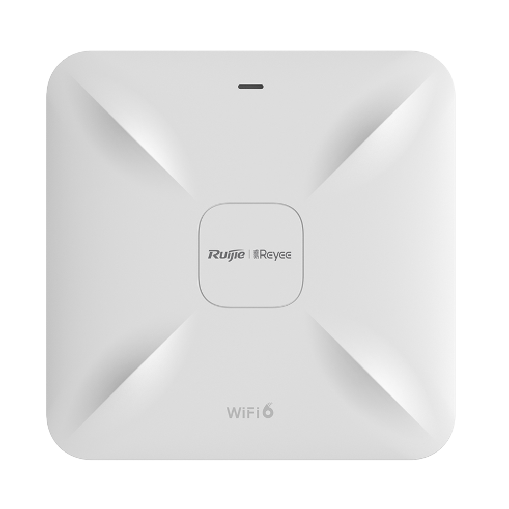 Reyee - AP Omnidirezionale Wi-Fi 6 ad Alta Densità - Frequenza 2.4 e 5 GHz  - Supporta 802.11a/b/g/n/ac/ax - Velocità di trasmissione fino a 3200 Mbps - Antenne MIMO 4x4:4 2.4GHz