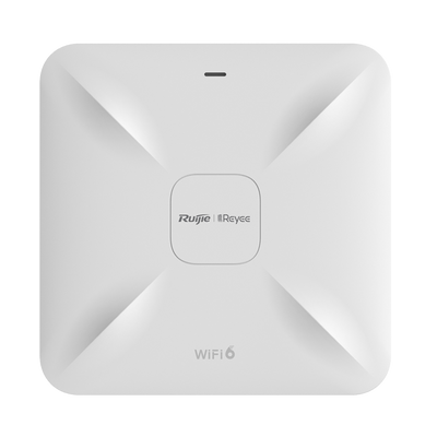 Reyee - AP Omnidirezionale Wi-Fi 6 ad Alta Densità - Frequenza 2.4 e 5 GHz  - Supporta 802.11a/b/g/n/ac/ax - Velocità di trasmissione fino a 3200 Mbps - Antenne MIMO 4x4:4 2.4GHz