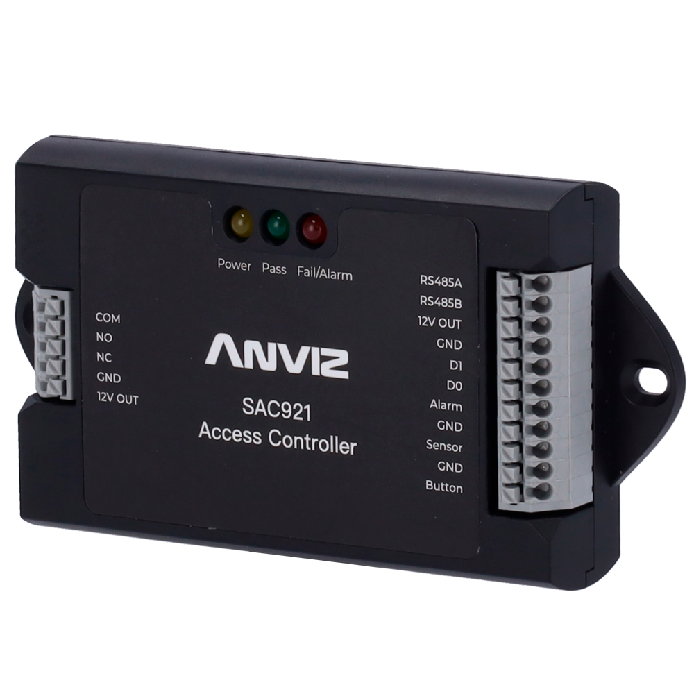 Controller di accesso - Scheda o PIN - 1 porta | Comunicazione TCP/IP e WiFi - 1 lettore per Wiegand | 2 lettori per OSDP - Senza scatola | PoE - Software CrossChex Standard