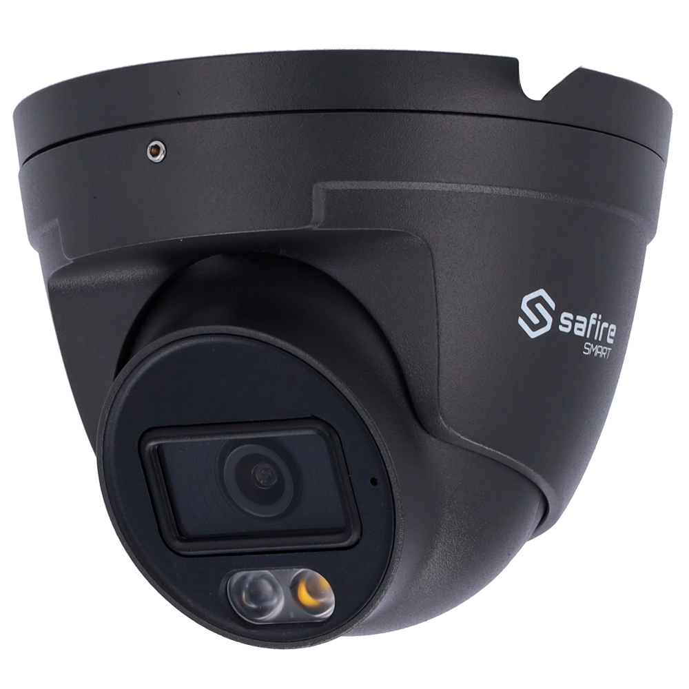 Safire Smart - Telecamera Turret IP gamma I1 AI Avanzata e DualLight - Risoluzione 4 Megapixel (2688x1520) - Ottica 2.8 mm | Audio | IR 30m &amp; WL 30m - IA Avanzata:Perimetro