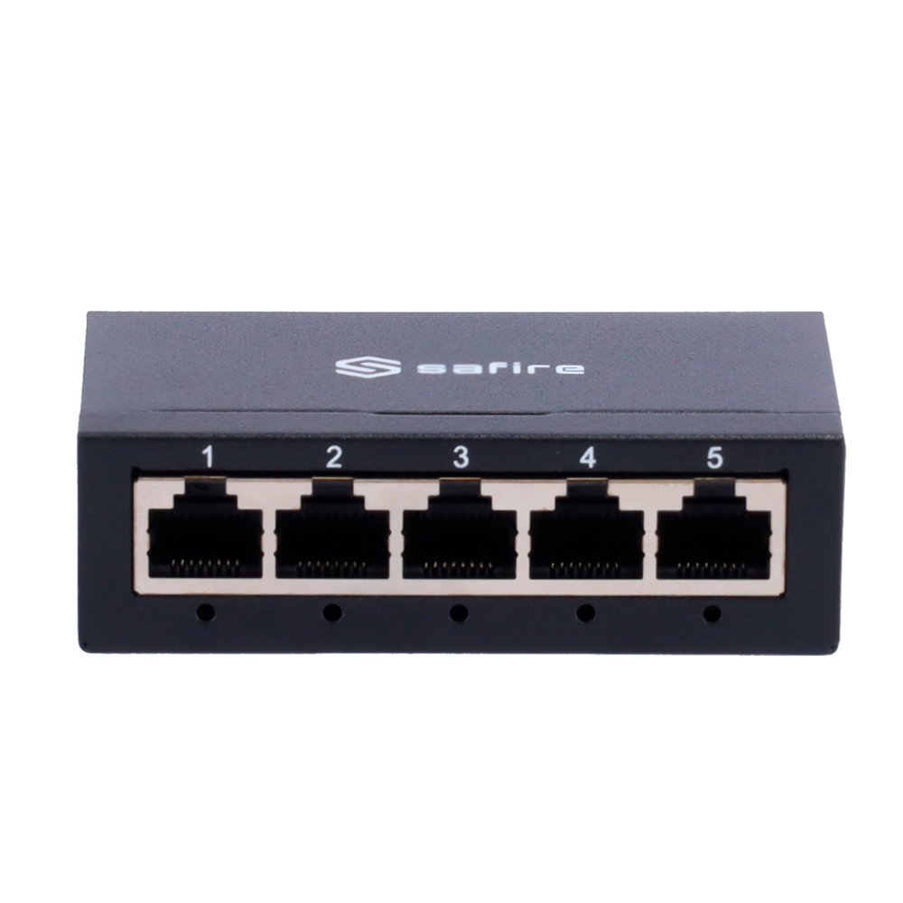 Switch da tavolo - 5 porte Gigabit - Velocità 10/100/1000 Mbps - Plug &amp; Play - Tecnologia di risparmio energetico - Alloggiamento in metallo