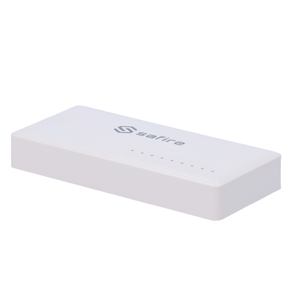 Safire - Switch da tavolo - 8 porte Gigabit - Velocità 10/100/1000 Mbps - Plug &amp; Play - Tecnologia di risparmio energetico