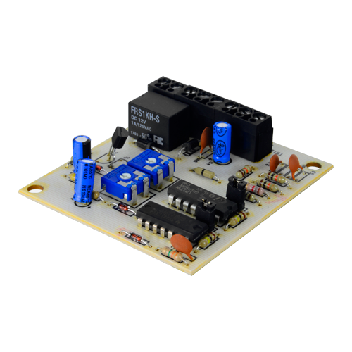Scheda di analisi elettronica FDP - Per i rilevatori di impatto IB5 - 2 ingressi (sensibilità regolabile e indipendente) - 1 uscita relè NO/NC - Alimentazione 12~14 VDC