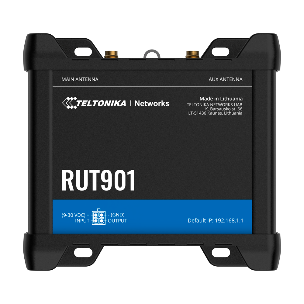 Teltonika Router 4G Industriale - 4 porte Ethernet RJ45 Fast Ethernet - Dual SIM 4G (LTE) Cat 4 fino a 150Mbps - 1x Ingresso + 1x Uscita Digitale - Wi-Fi 802.11b/g/n 2.4GHz -