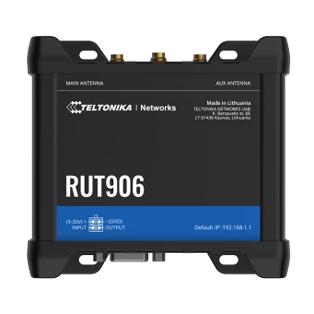 Teltonika Router 4G Industriale - 4 porte Ethernet RJ45 Fast Ethernet - Dual SIM 4G (LTE) Cat 4 fino a 150Mbps - 3x Ingresso + 3x Uscita Digitale + RS232 + RS485 - Wi-Fi 802.11b/g/n 2.4GHz - Posizionamento GNSS