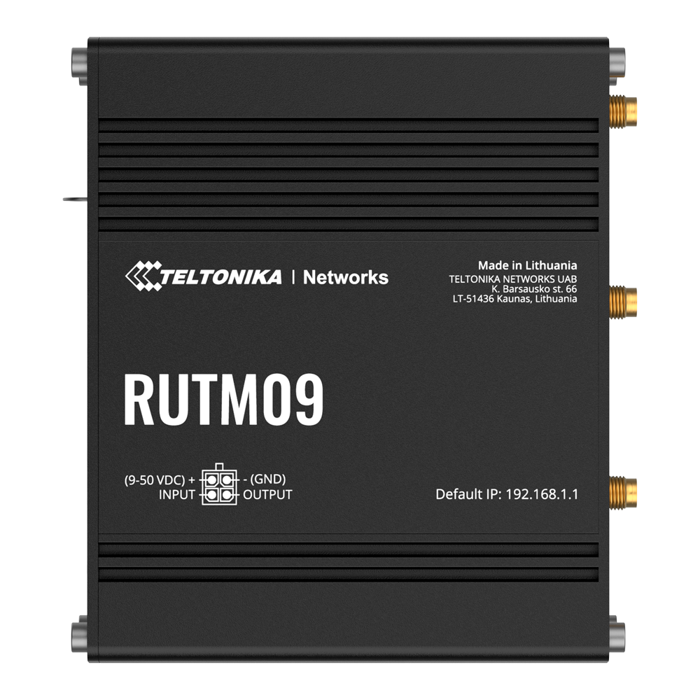 Teltonika Router 4G Industriale - Dual SIM 4G Cat 6 - 1x Ingresso/Uscita Digitale - Posizionamento GNSS - 4 porte Ethernet RJ45 Gigabit - Alloggiamento Alluminio anodizzato