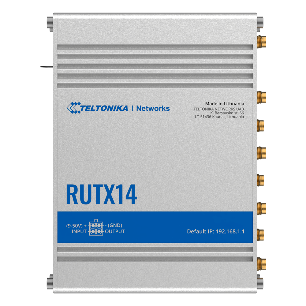 Teltonika Router 4G Industriale - Modem 4G Cat 12 Dual SIM  - Wi-Fi 5 - Bluetooth LE 4.0 - Posizionamento GNSS - 5 porte Ethernet RJ45 Gigabit
