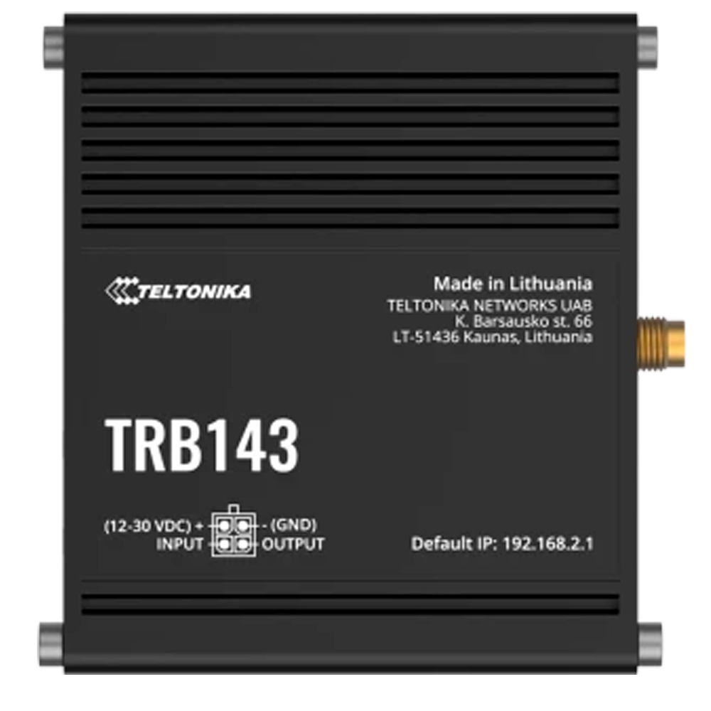 Teltonika Gateway 4G Industrial - 4G Cat 4 / 3G / 2G - Porta Ethernet RJ45 10/100/1000Mbps - Ingresso M-BUS - Design compatto - Connettore Micro USB