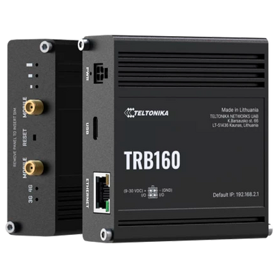 Teltonika Gateway 4G Industrial - 4G Cat 4 / 3G / 2G - Porta Ethernet RJ45 10/100/1000Mbps - Design compatto - Connettore Micro USB