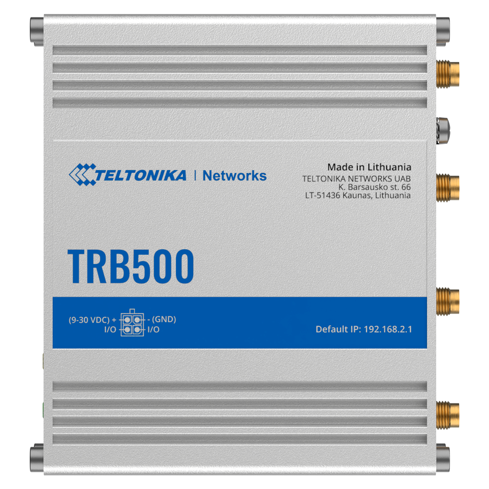 Teltonika Gateway 5G Industrial - 5G Sub-6Ghz SA/NSA   - Compatibile con 4G/3G - Porta RJ45 10/100/1000Mbps - Connettore Micro USB - 1 SIM slot Mini SIM – 2FF